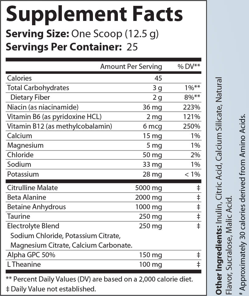 Non - Stim Pump Pre - Workout: Pineapple