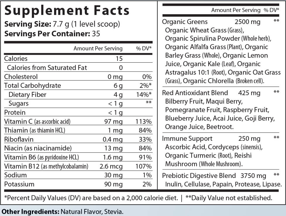 All - In/One Greens & Red SuperFood + Immune