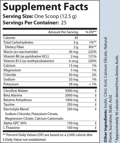 Non - Stim Pump Pre - Workout: Pineapple