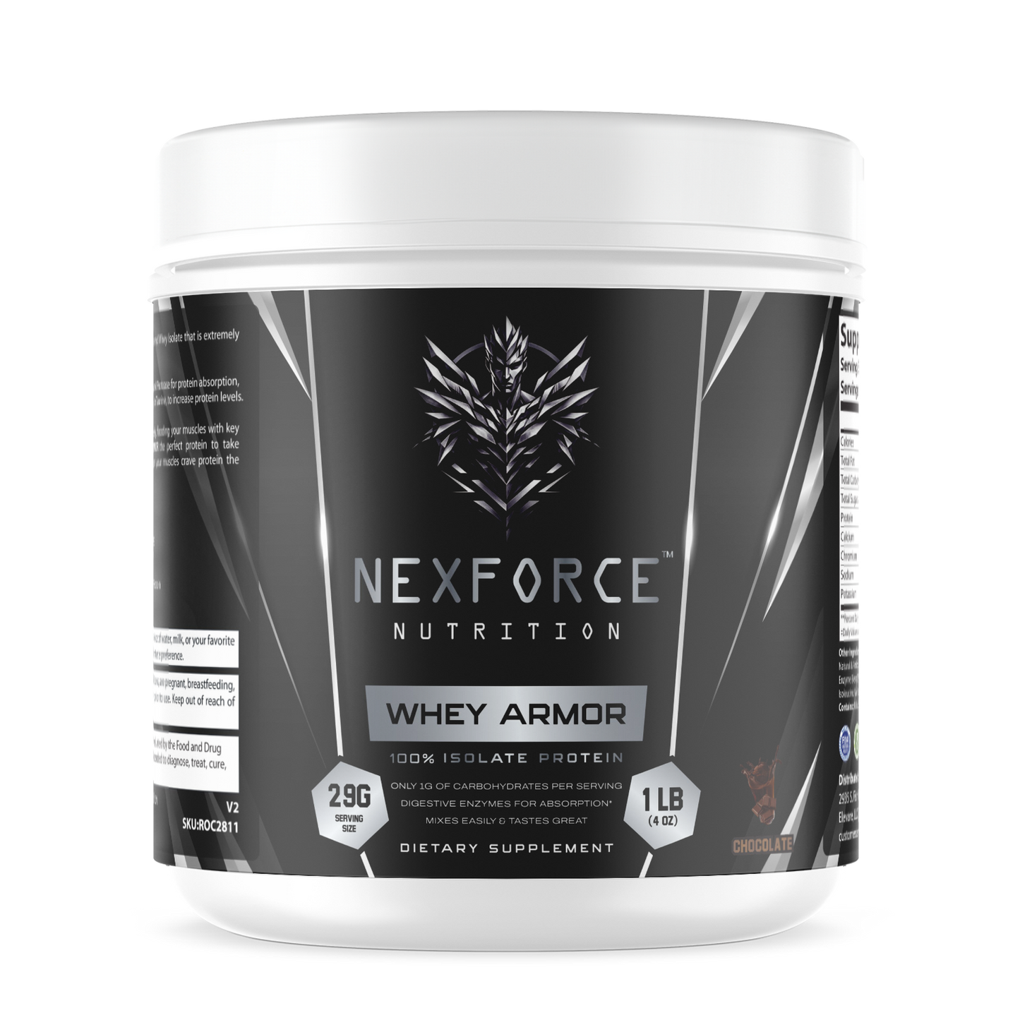 1lb 100% Whey Armor Isolate Protein Chocolate