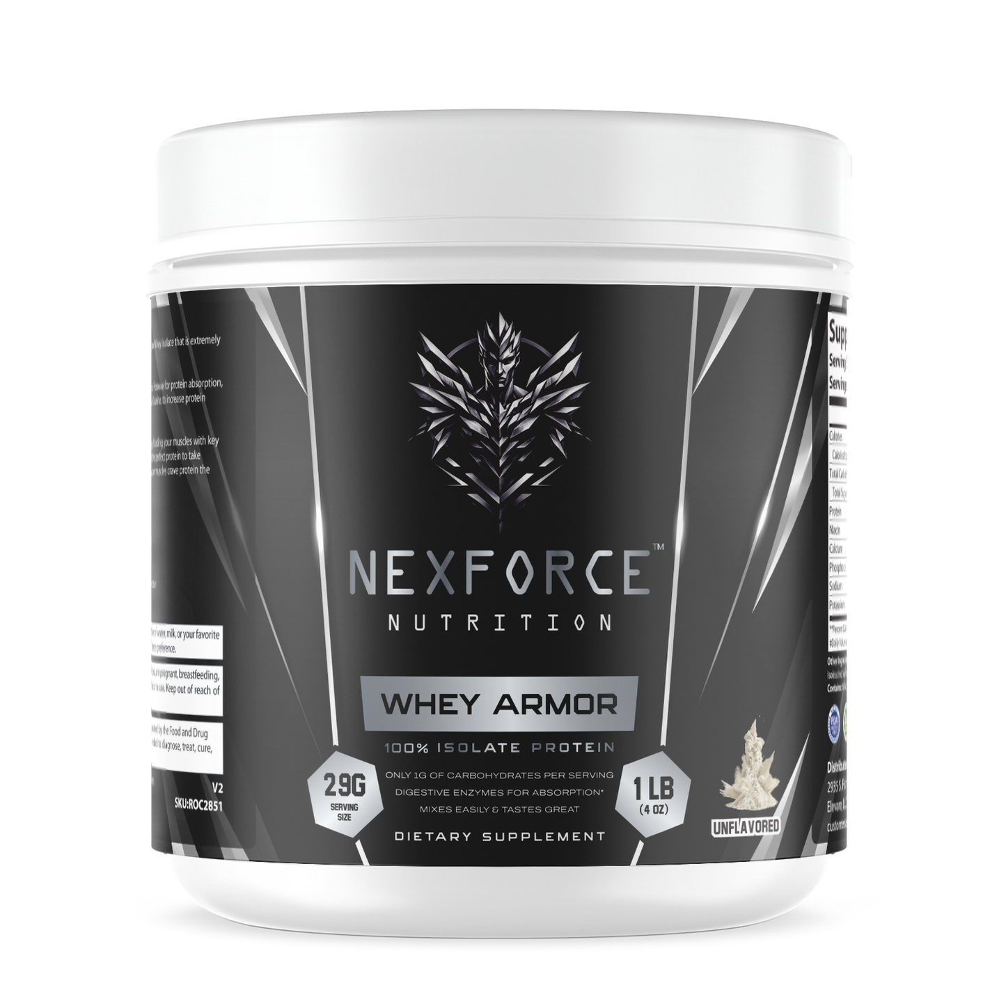 1lb Whey Armor Isolate Protein Unflavored