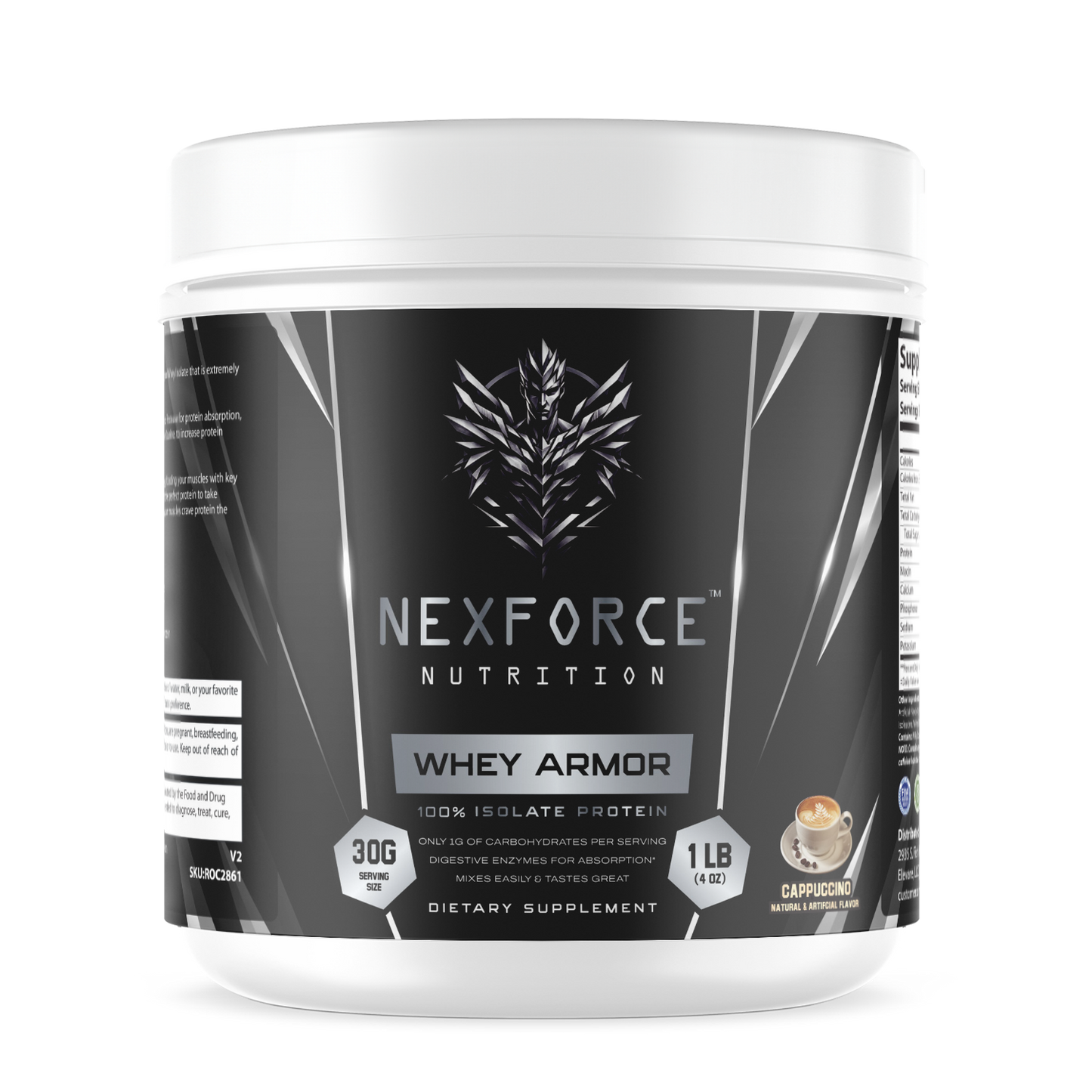 1lb 100% Whey Armor Isolate Protein Cappuccino