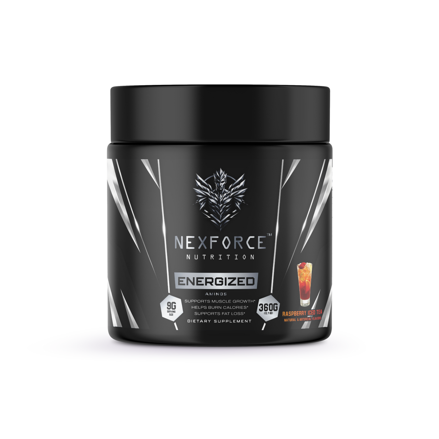 Energized Aminos Raspberry Iced Tea 360g – 40 servings